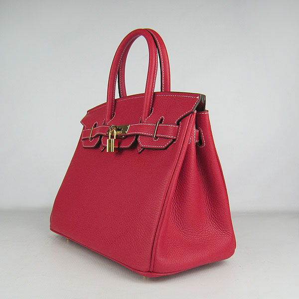 Replica Hermes Birkin 30CM Togo Leather Bag Red 6088 On Sale